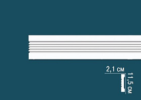 Молдинг Перфект гладкий AD356 21х115х2440 мм, 1 м.п.