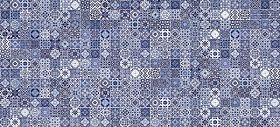 Декофон Cersanit Hammam облицовочная плитка рельеф голубой (HAG041D) 20x44, 1 кв.м.