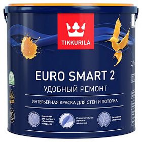 Краска интерьерная Tikkurila Euro Smart 2 VVA глубокоматовая (0,9л)