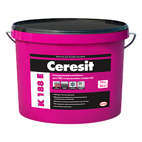 Клей экстра специальный Ceresit K 188E для ПВХ и каучуковых покрытий, 12 кг