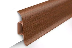 Напольный плинтус Идеал Классик К-П70п (c центральной планкой) 341 Ольха, 2200мм/70мм/22мм, 1 м.п.