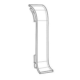 Стыковочный элемент к плинтусу Идеал Комфорт К55-С (пластиковый с кабель-каналом) 291 ОРЕХ