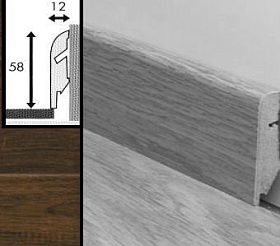 Плинтус Quick-Step QSSKR 58х12мм 01164 Доска Мербау, 1 м.п.