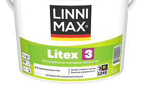 Краска водно-дисперсионная для стен Linnimax Litex 3 матовая, база 3