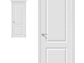 Межкомнатная дверь эмаль Bravo Скинни-12 Whitey глухое полотно