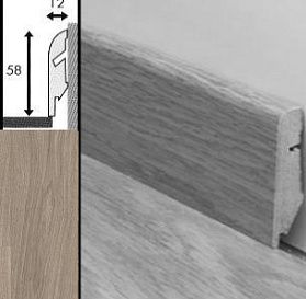 Плинтус Quick-Step QSSKR 58х12мм 3459 Дуб тёплый серый промасленный, 1 м.п.