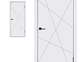 Межкомнатная дверь Velldoris Эмаль SCANDI S цвет Белый RAL9003