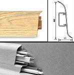 Напольный плинтус из пвх 22х49 мм с сертификацией кабельного канала