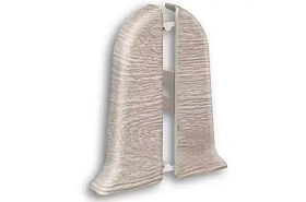 Торцевая заглушка (пара) для плинтуса Идеал Классик-70, К-П70-Тп 415 Дуб палена, 70 мм