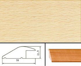 Молдинг массивный разноуровневый Pedross 58х21,5х2700 Бук
