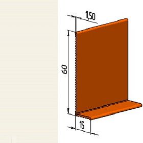 Гибкий напольный плинтус ПВХ JL60-1PC, белый (RAL 9010), 1 м.п.