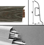 Напольный плинтус из пвх 22х49 мм с сертификацией кабельного канала