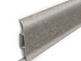 Напольный плинтус Идеал Классик К-П55п (пластиковый с кабель-каналом) 547 Лофт светло-серый, 2200мм/55мм/22мм, 1 м.п.