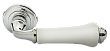 Межкомнатная дверная ручка Morelli MH-41-CLASSIC PC/W, белый хром