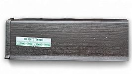 Напольный плинтус Deconika Д-П70 (пластиковый с кабель-каналом) 303 Венге Темный 2200/70/22мм, 1 м.п.