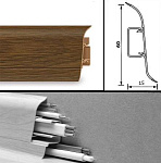 Напольный плинтус из пвх 22х49 мм с сертификацией кабельного канала