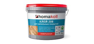 Клей Homakoll 208 (1,3 кг) универсальный для напольных покрытий из ПВХ и текстиля, морозостойкий