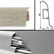 Напольный плинтус Tarkett (пластиковый с кабель-каналом) 218 Cappucino Oak 60мм/15мм, 1 м.п.