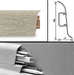Напольный плинтус из пвх 22х49 мм с сертификацией кабельного канала