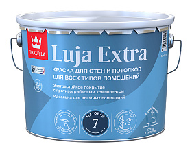 Краска для влажных помещений Tikkurila Luja Extra 7 антигрибковая акриловая матовая, база C