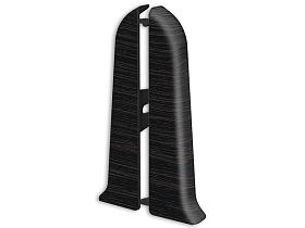 Торцевая заглушка (пара) для плинтуса Идеал Классик-85, К-П85-Тп 302 Венге черный, 85мм