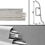Напольный плинтус из пвх 22х49 мм с сертификацией кабельного канала