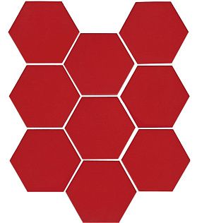 Мозаика из керамогранита Kerama Marazzi SG1009N Кальсада красный натуральный 12x10,4x7, 1 кв.м.