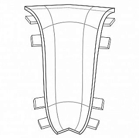 Угол внутренний для плинтуса Deconika Д-П70-В 208 Дуб Мокко, 70мм
