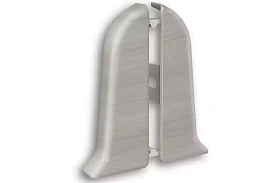 Торцевая заглушка (пара) для плинтуса Идеал Классик-85, К-П85-Тп 268 Клен серый, 85мм