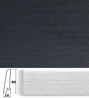 Плинтус шпонированный Pedross Дуб Черный 80x16, 1 м.п.