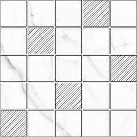 Мозаика Kerranova Black and White К-60/NR(LR)/m14 белая натуральная 30.7х30.7, 1 кв.м.