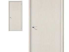 Межкомнатная ламинированная дверь Браво Гост Л-21 беленый дуб глухое полотно