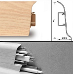 Напольный плинтус из пвх 22х49 мм с сертификацией кабельного канала