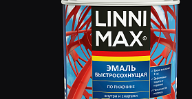Грунт-эмаль быстросохнущая по ржавчине Linnimax для внутренних и наружных работ, RAL 9005 (черный)