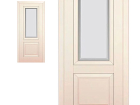 Межкомнатная дверь Profil Doors экошпон серия U 2.88U Магнолия сатинат полотно со стеклом NEO