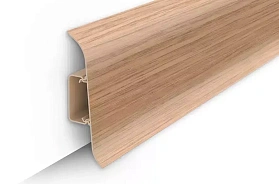 Напольный плинтус Идеал Классик К-П70п (пластиковый с кабель-каналом) 206 Дуб коньячный, 2200мм/70мм/22мм, 1 м.п.