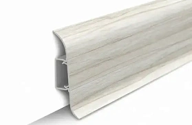 Напольный плинтус Идеал Классик К-П70п (c центральной планкой) 267 Клен белый, 2200мм/70мм/22мм, 1 м.п.