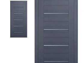 Межкомнатная дверь Profil Doors экошпон серия U 48U Антрацит полотно со стеклом Графит