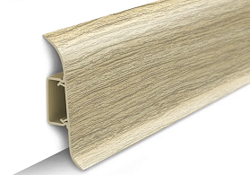 Напольный плинтус Идеал Классик К-П70п (c центральной планкой) 272 Сосна золотистая, 2200мм/70мм/22мм, 1 м.п.
