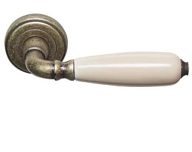 Межкомнатная дверная ручка Rossi DALI LD 751 AG/IVORY Бронза состаренная/слоновая кость