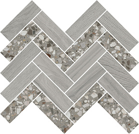 Декор Kerama Marazzi T042\SG5267 Монтиони мозаичный серый матовый 34x35,5x0,9