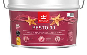 Эмаль стойкая универсальная для фасадов и интерьеров Tikkurila Pesto 30 алкидная  полуматовая, база A