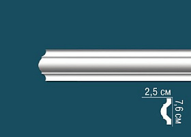 Молдинг Перфект гладкий AD351 25х76х2440 мм, 1 м.п.