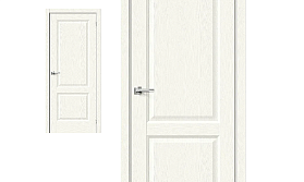 Межкомнатная дверь Браво Эко Шпон Неоклассик-32 White Wood