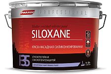 Краска силиконизированная фасадная Parade PROFFESIONAL F35 Siloxane, база А 9л