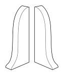 Торцевая заглушка (пара) к плинтусу Arbiton (пластиковый с кабель-каналом) 03 Дуб Лофт