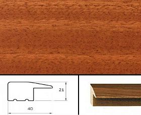 Молдинг массивный завершающий Pedross 40х21х2700 Махагон