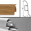 Напольный плинтус Tarkett (пластиковый с кабель-каналом) 208 Nordic Oak 60мм/15мм, 1 м.п.