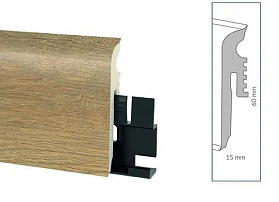 Напольный гибкий плинтус Arbiton Vigo Дуб Сьерра 60х15мм, 1 м.п.