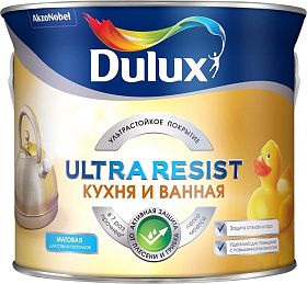 Ультрастойкая матовая краска Dulux Ultra Resist кухня и ванная, Лазурная гладь (2,5л)